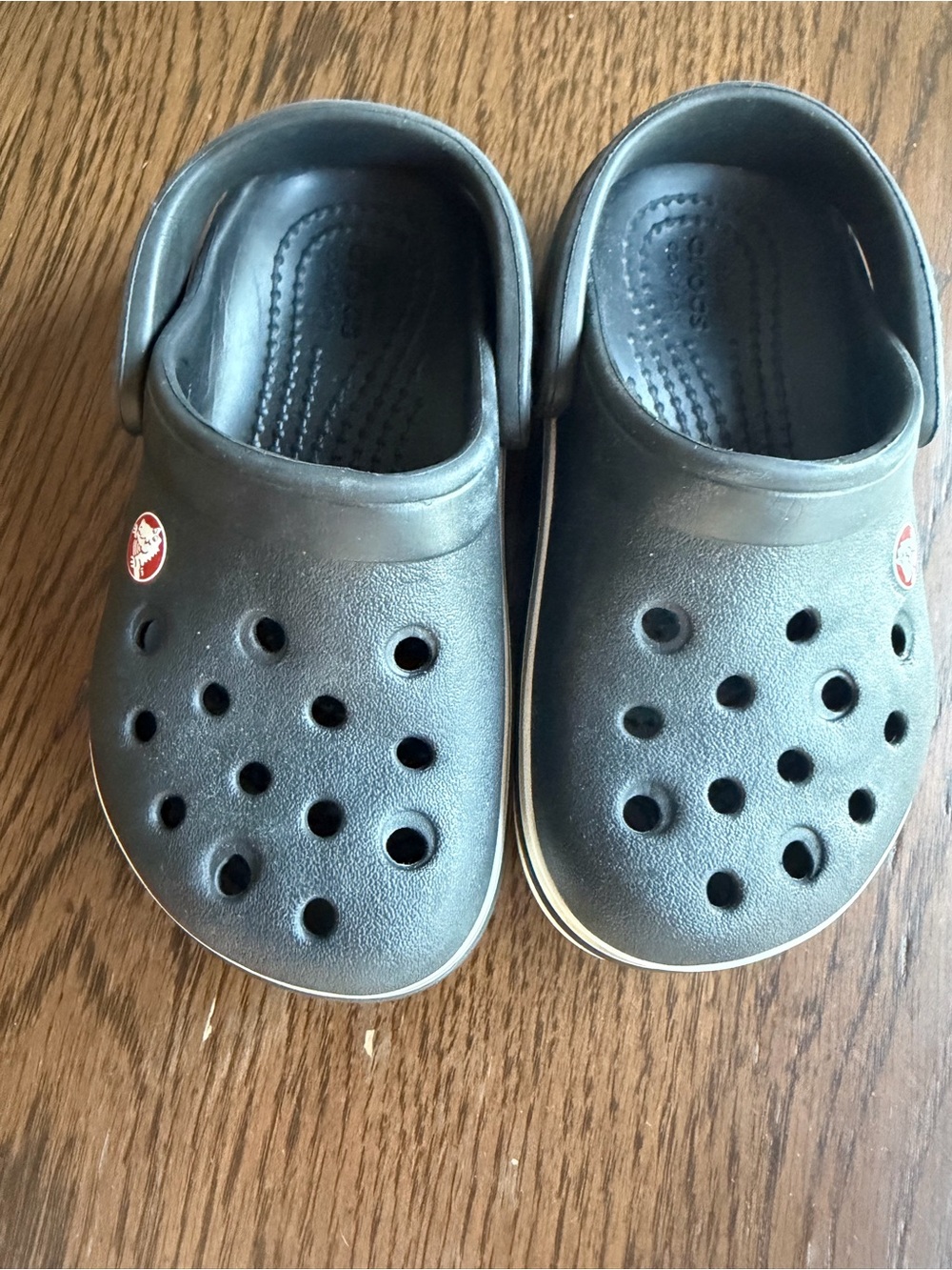 CROCS Kids' Black Slippers size 7